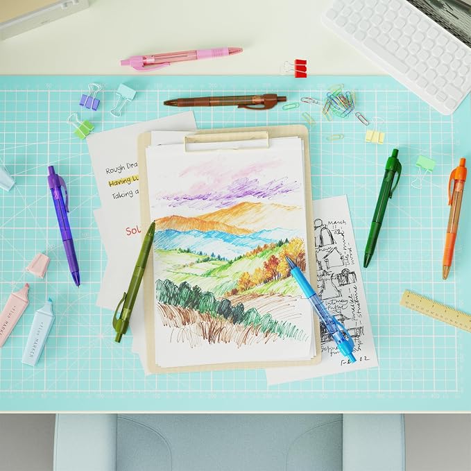 deegtran Pens Bulk, 30 Pack No Bleed Purple Ink Click Pens - Image 7