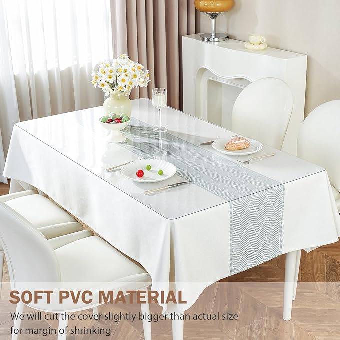 LovePads Clear Desk Mat 24 x 48 Inch, 1.5mm Thick Clear Table Protector - Image 4