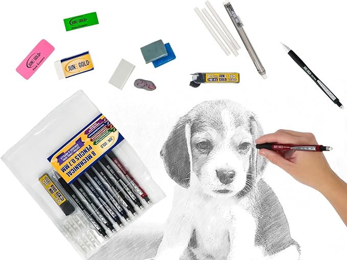 June Gold 4 Pack of Retractable Mechanical Pen Erasers - Image 5