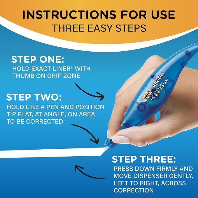 BIC Wite-Out Brand Exact Liner Correction Tape, 19.6 Feet, Clean and Easy to - Image 5