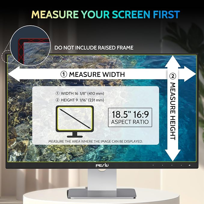 Peslv 18.5 Inch Privacy Screen for Computer Monitor 16:9 Aspect Ratio, Eye - Image 4