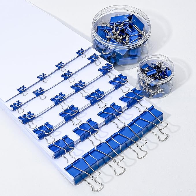 Temiary 60 Pcs Binder Clips, 0.6 Inch Mini Metal Binder Paper Clip - Image 5