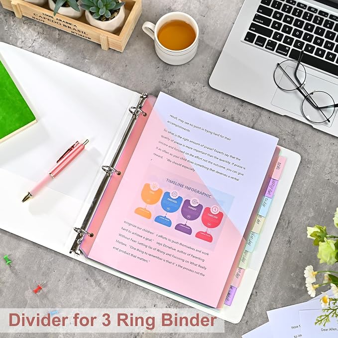 Bulk 12 Packs 8-Tab Binder Dividers - Image 7