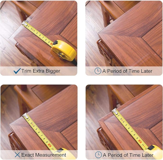 LovePads 1.5mm Thick 40 x 78 Inches Frosted Table Protector, Kitchen Wood - Image 8