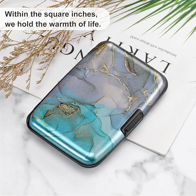 ELFISH Mini RFID Aluminum Wallet Credit Cards Holder Business Card Case Metal - Image 6