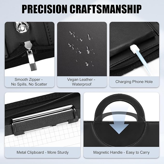 Portfolio Binder 3 Ring Includes Pen and 5 Dividers - Image 4