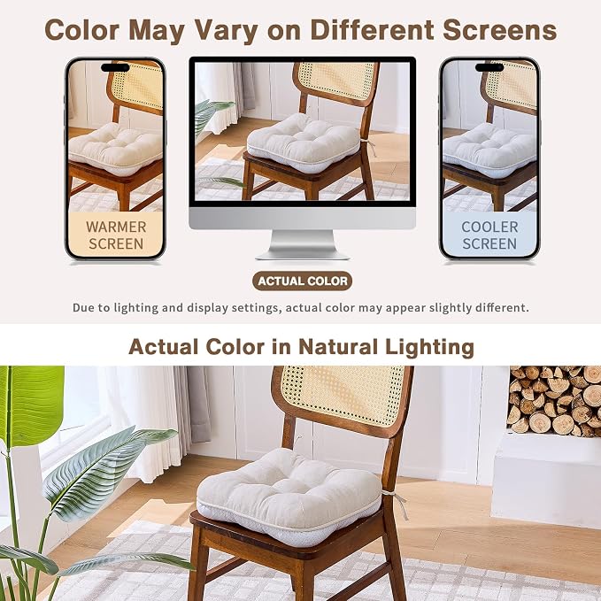 BETU Chair Cushions for Dining Chairs, 3.5" Thick Kitchen Table Chair Pads - Image 7