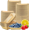 200 Pack Small Paper Food Trays, 0.25 Lb Disposable Kraft Food Boats, Take Out by MotBach