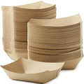 Eco Friendly USA-Made 3lb Food Holder Trays 150 Pk. Compostable Kraft Paper by FoodRestaurantSupplies