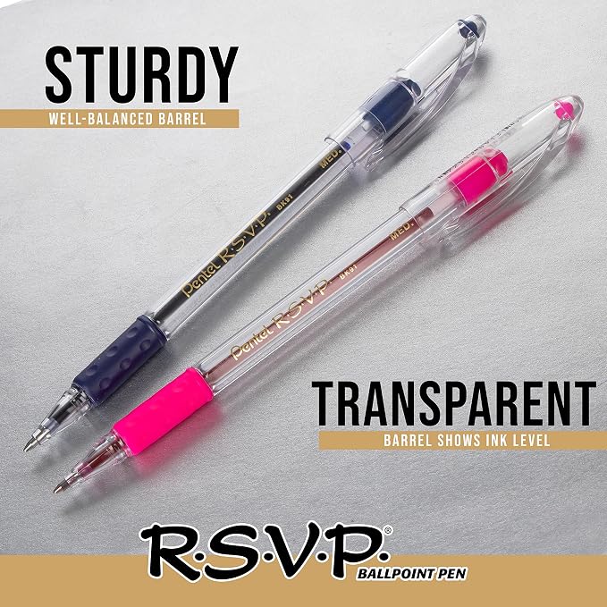 Pentel RSVP Ballpoint Pen, Medium Line, 12 Pack - Image 6