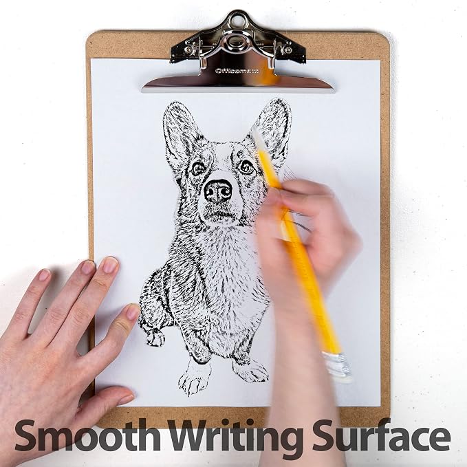 Officemate Recycled Wood Clipboards, 6 Inch Clip, 6 Pack Clipboards, Letter Size - Image 4