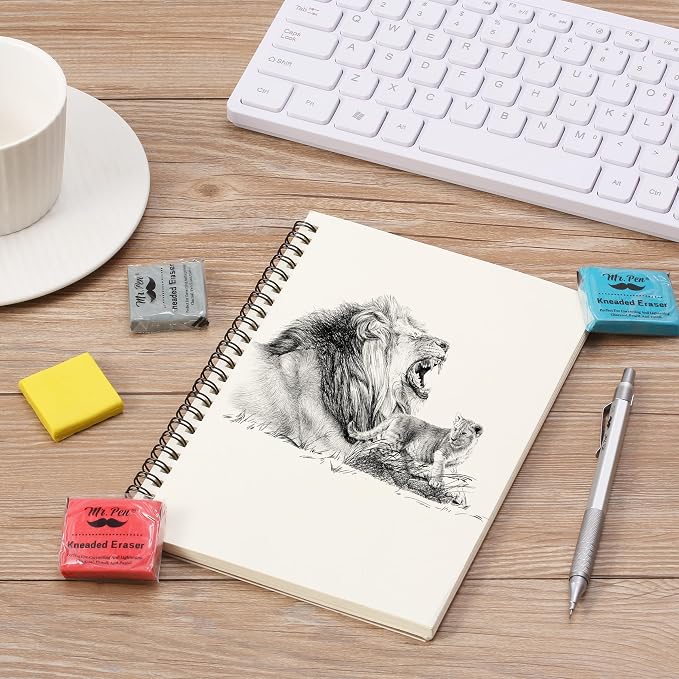 Mr. Pen- Kneaded Erasers, 1.4"x1.37", 8 Pack, Colorful | Soft Moldable Art - Image 7